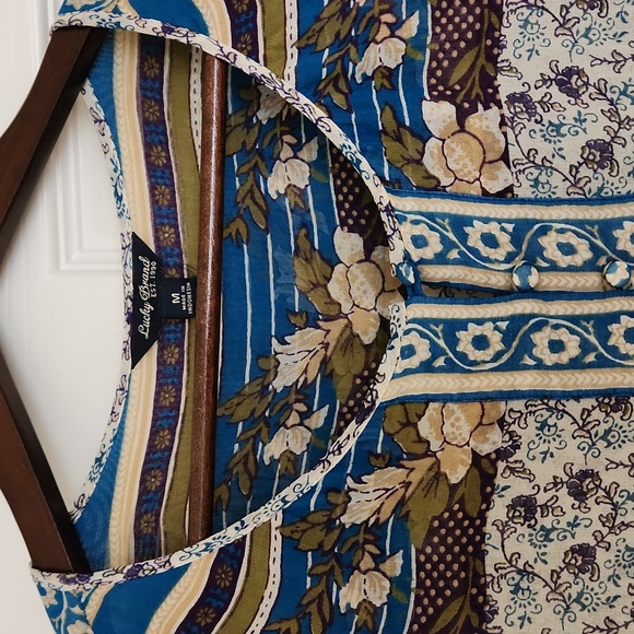 Lucky Brand semi sheer tunic- type blouse - Picture 3 of 5